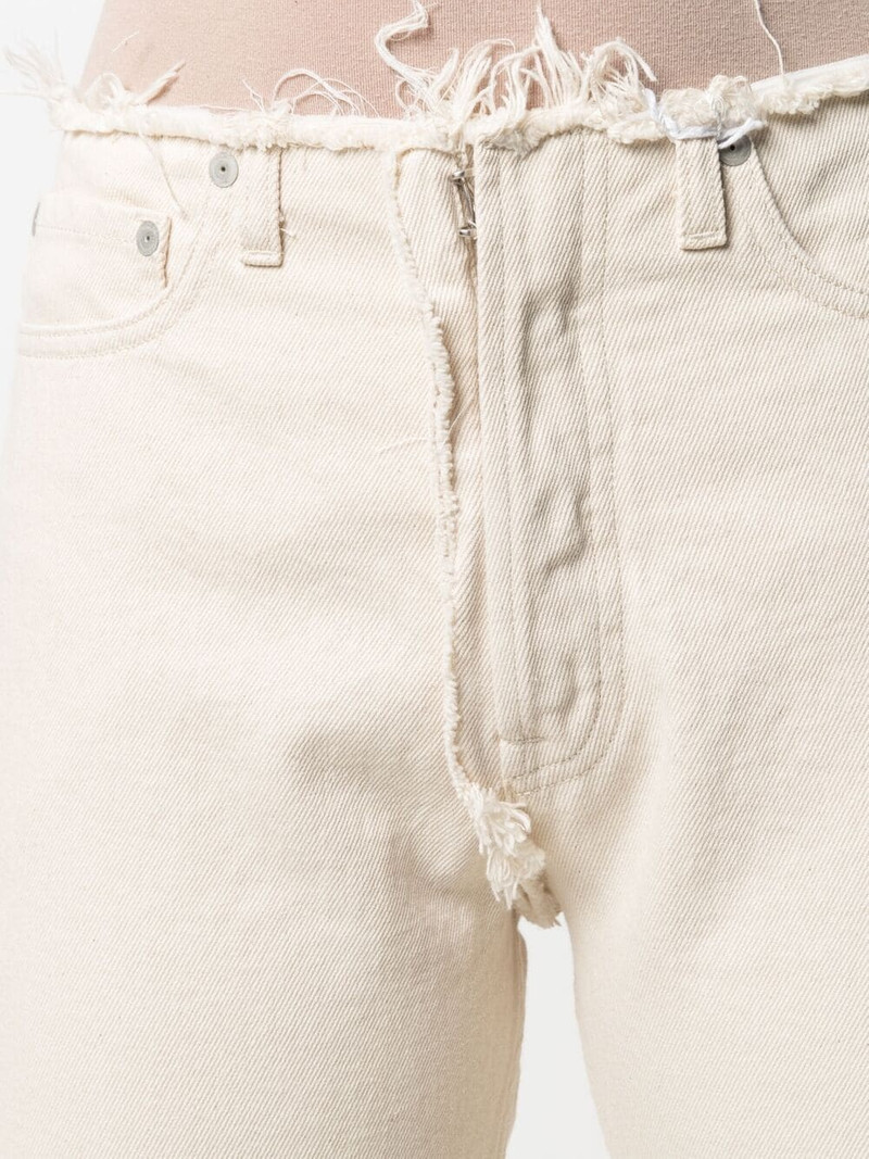 frayed 직선 다리 청바지 5