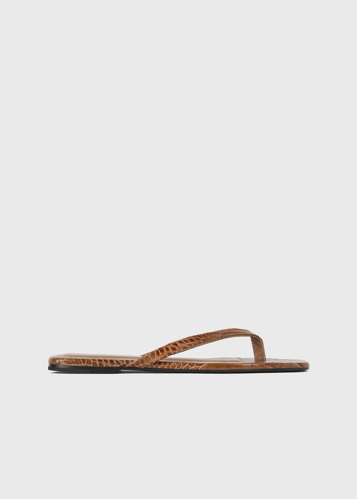 The Flip-Flop Flat caramel croco - 1