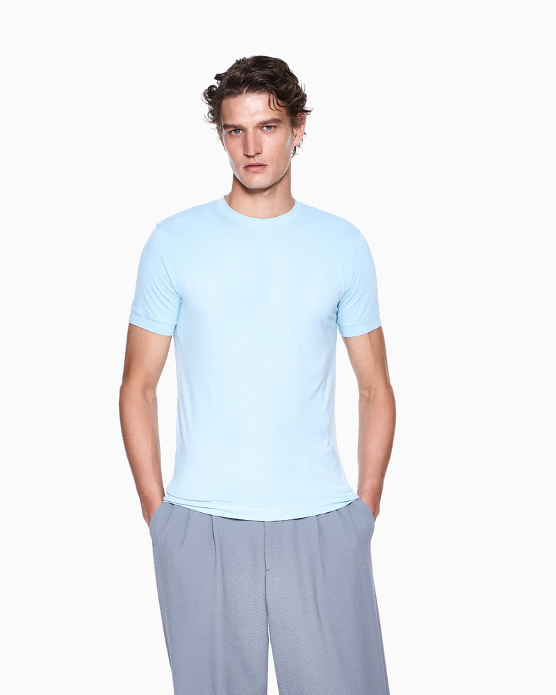 GIORGIO ARMANI ASV CREW-NECK T-SHIRT IN STRETCH VISCOSE JERSEY outlook