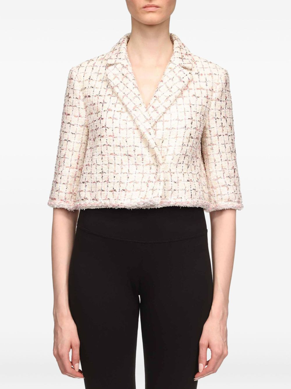 cropped tweed jacket - 2