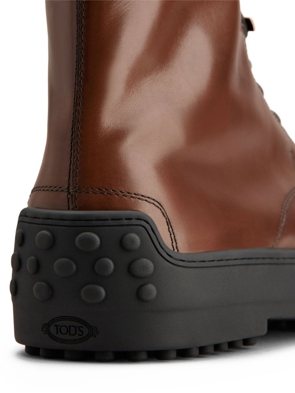 leather combat boots - 5