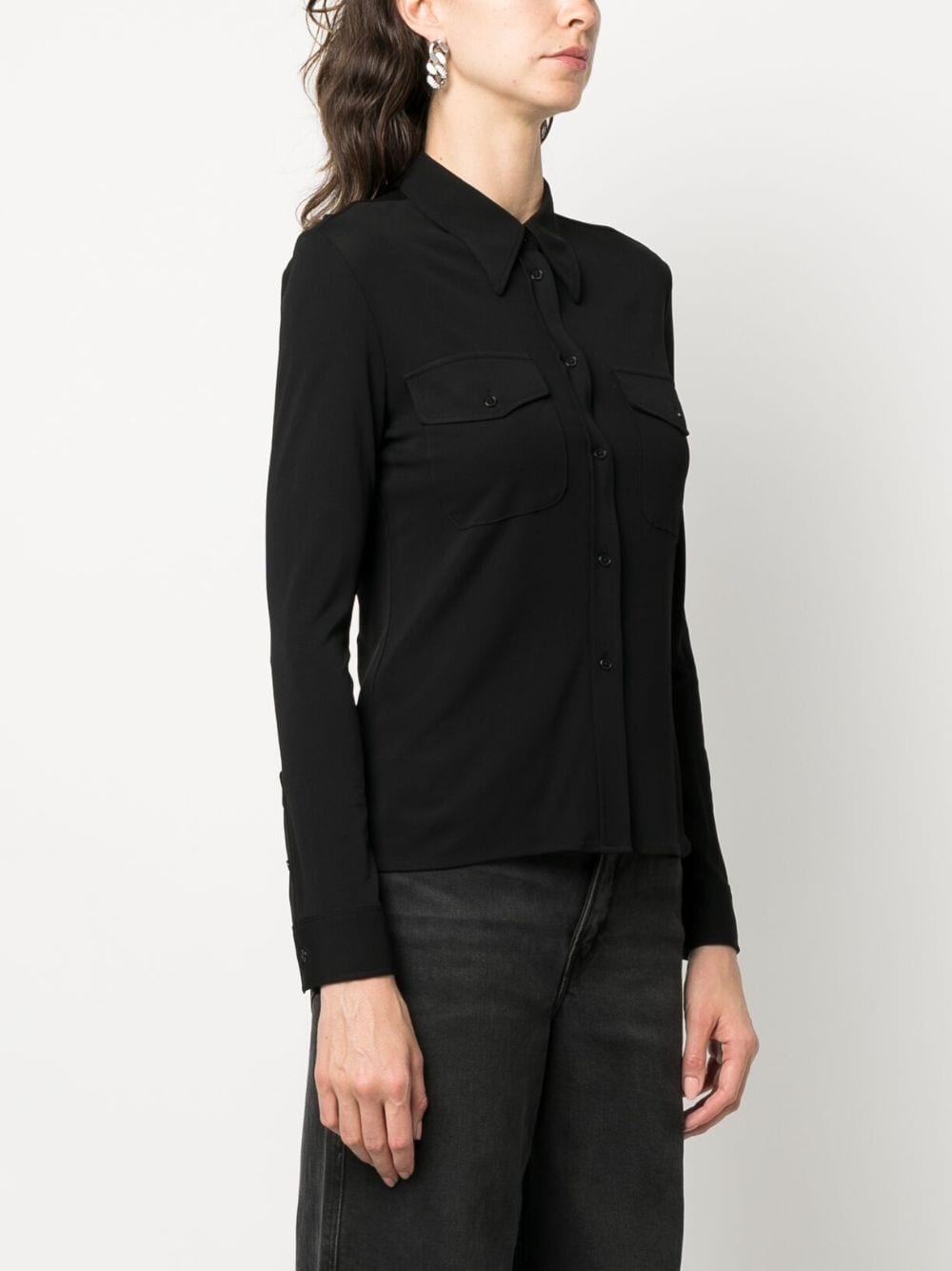chest-pocket button-up shirt - 3