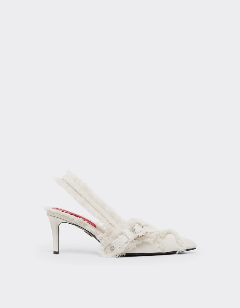 Canvas slingback shoe 1