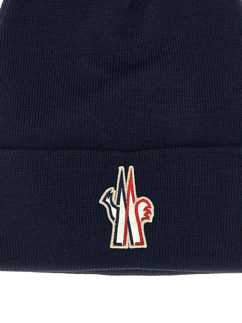 turn-up logo patch beanie - 3