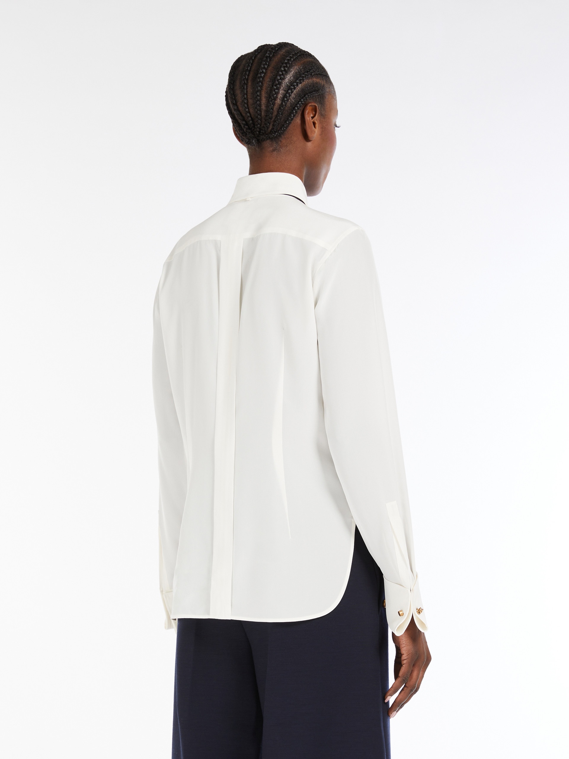 APOLLO Silk shirt with bow tie - 4