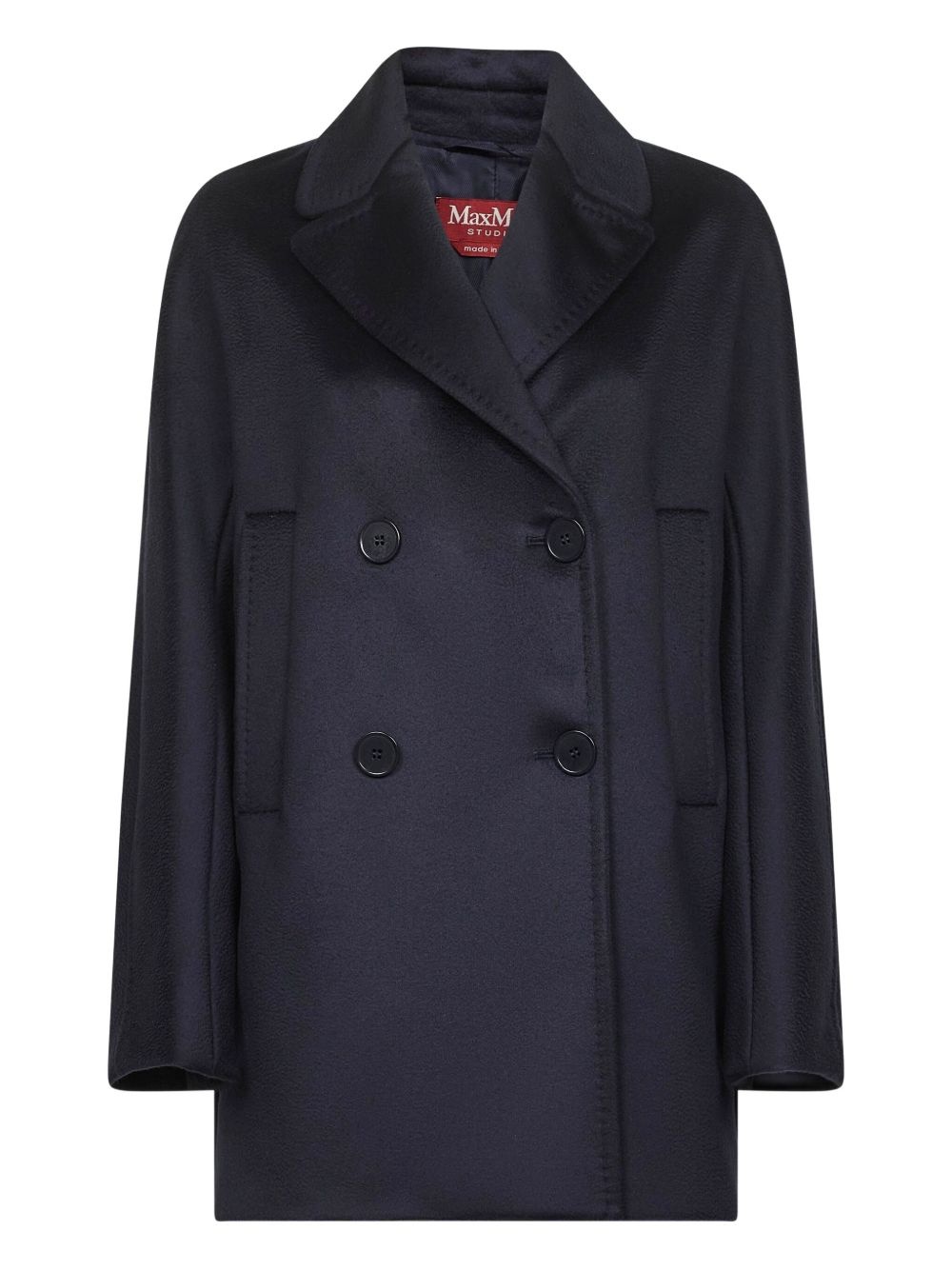 lapel-collar coat - 1
