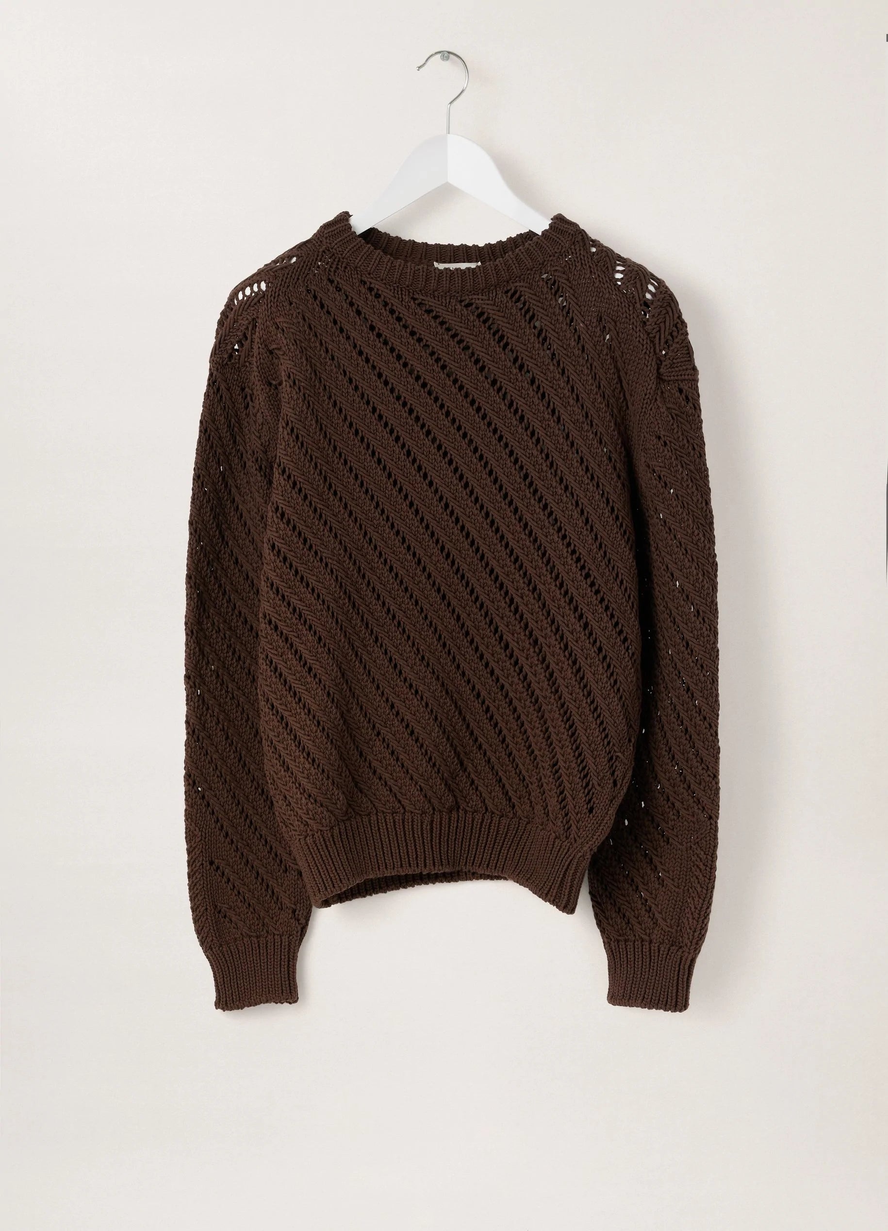 DIAGONAL OPENWORK JUMPER
COTTON TUBE - 1