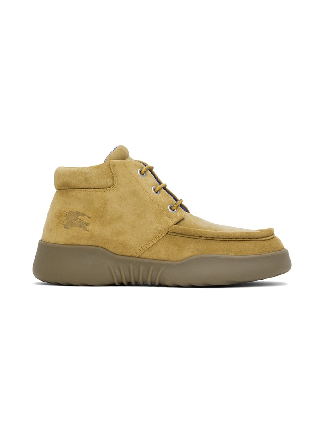 Beige Suede Log Boots - 1