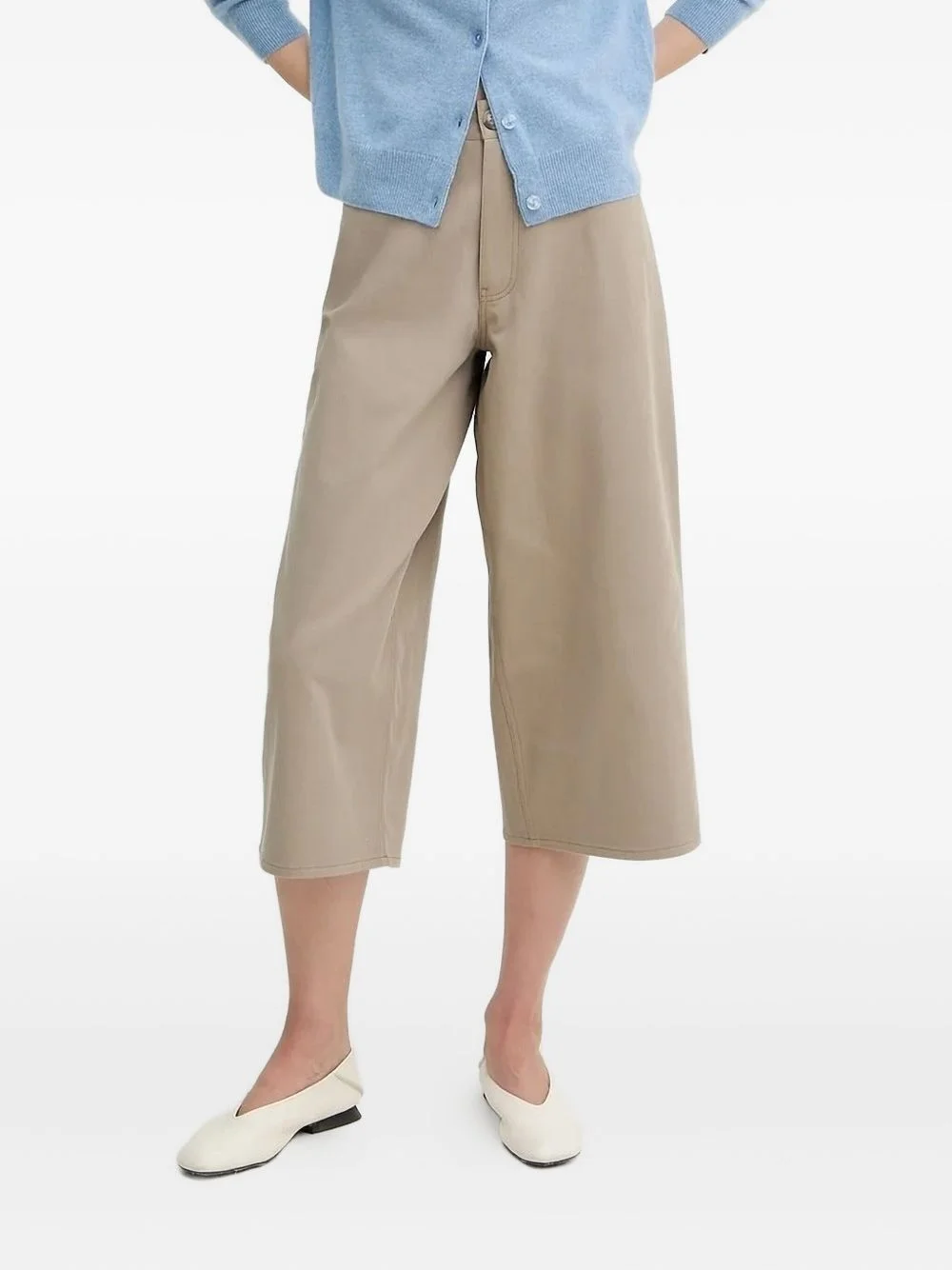 cotton cropped trousers - 1