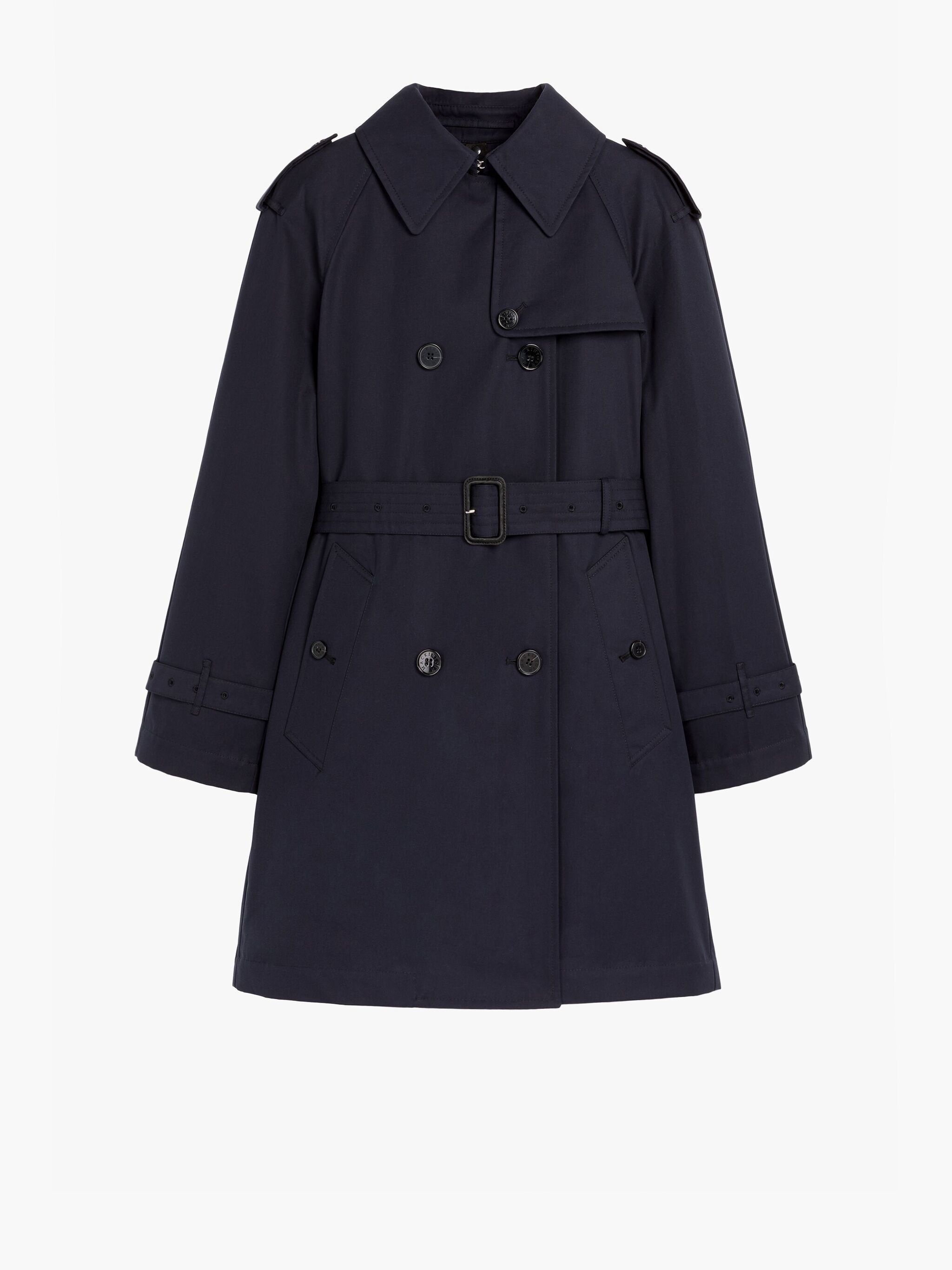 MUIE NAVY COTTON SHORT TRENCH COAT | LM-1012 - 1