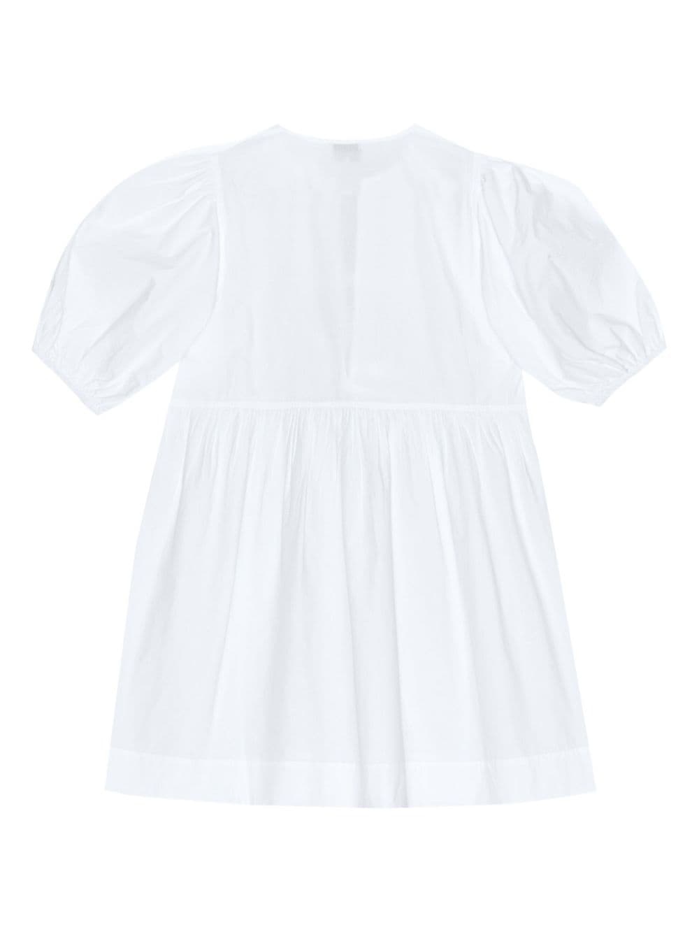 Cotton Poplin Tie String Mini Dress - 6
