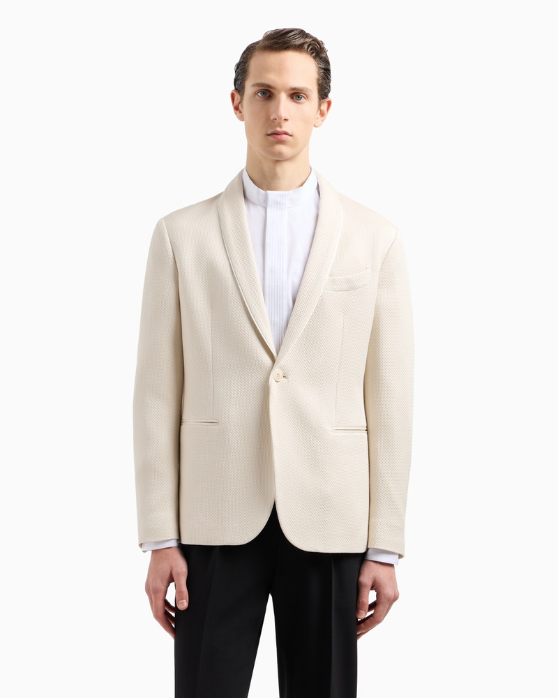 GIORGIO ARMANI SINGLE-BREASTED JACKET IN A SILK BLEND outlook