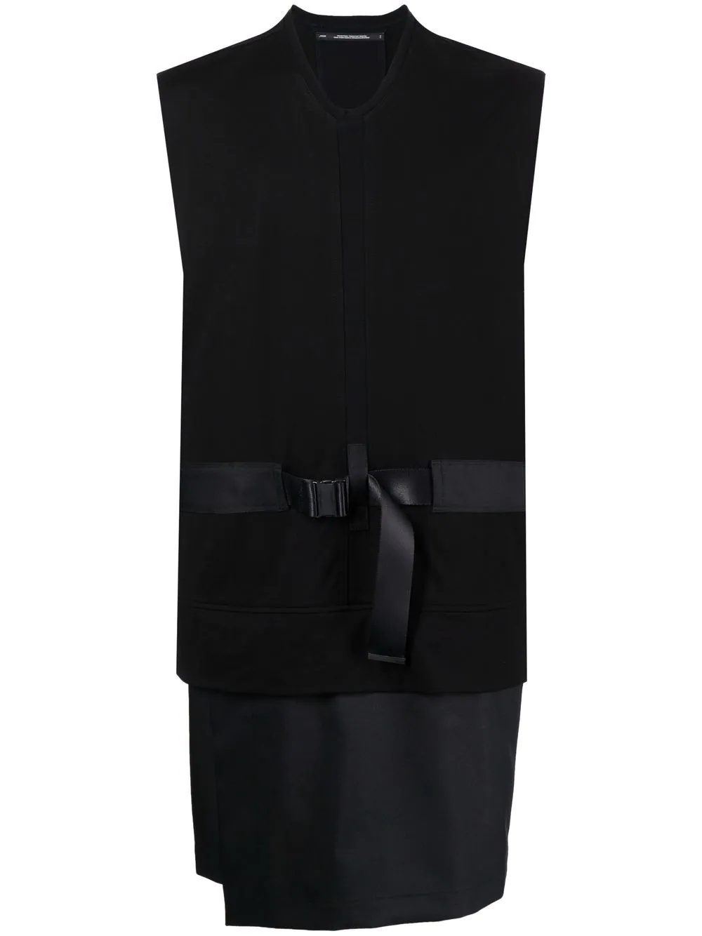 panelled buckle vest - 1