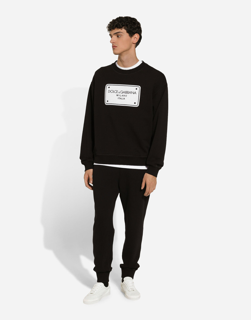 Dolce & Gabbana Jersey sweatshirt with DG logo tag embroidery outlook