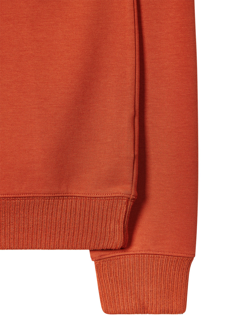 Paul Smith Rust Orange Embossed 'Happy' Crew Neck Sweater outlook