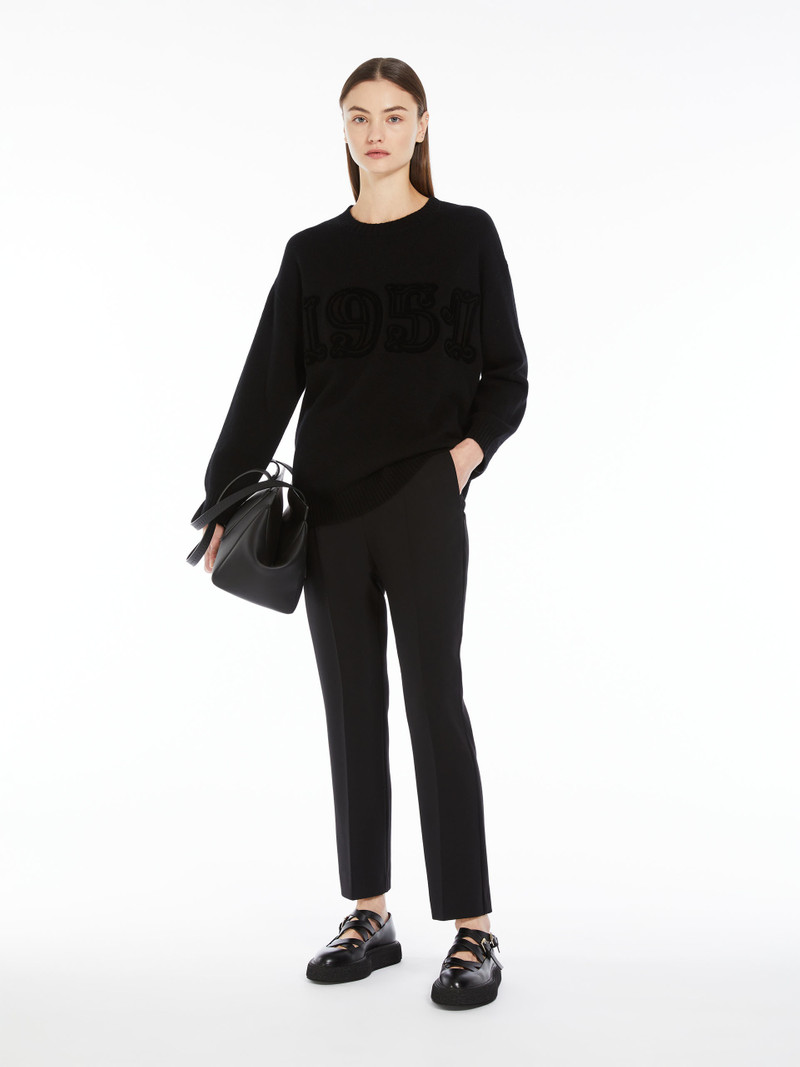 Max Mara FIDO Wool and cashmere monogram pullover outlook