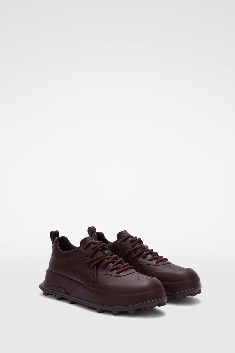 【送料&関税込】Jil Sander Sneaker Orb Black Orb Leather Sneakers | JIL SANDER | MR PORTER