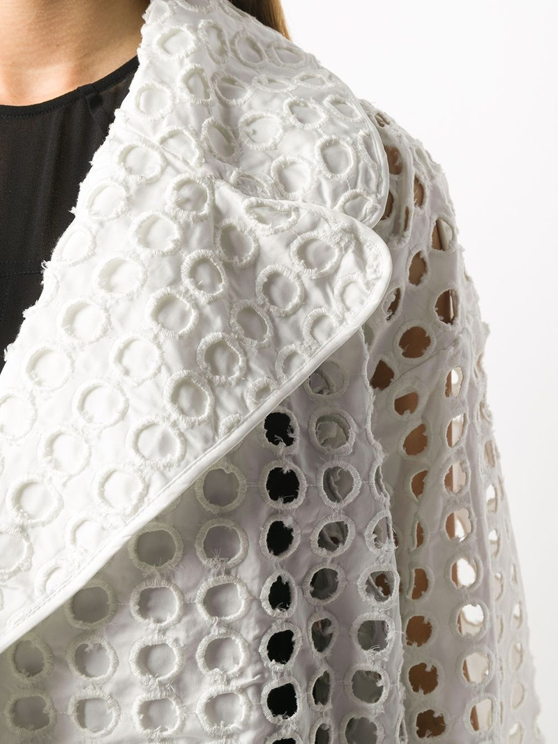 perforated-design midi coat 5