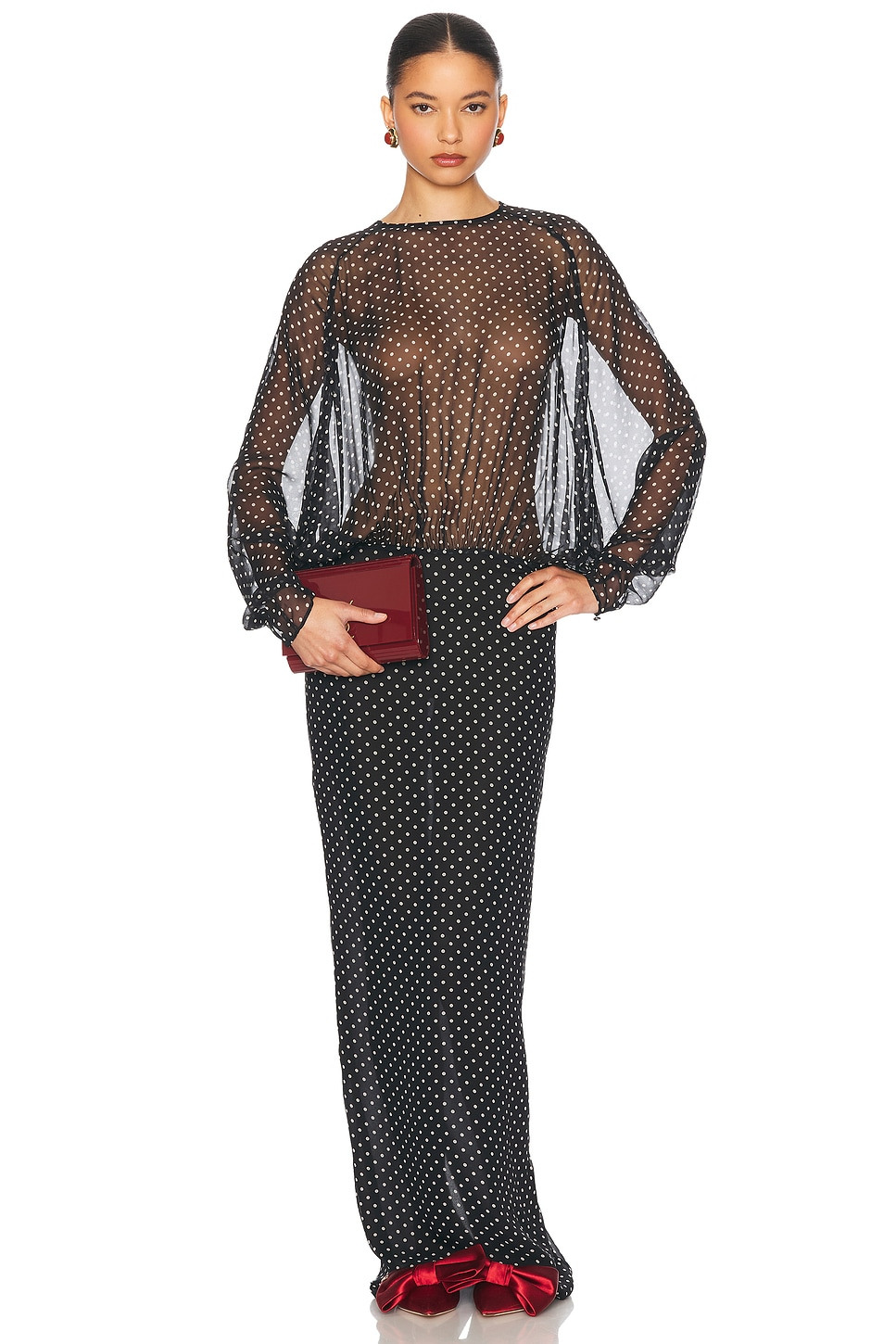 The Sabrina Dress in Printed Silk Chiffon - 1