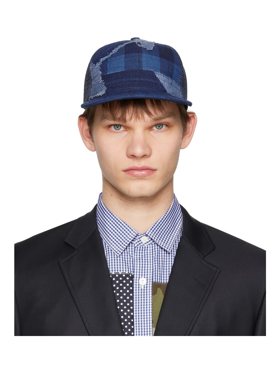 Navy Stitchwork Cap - 1