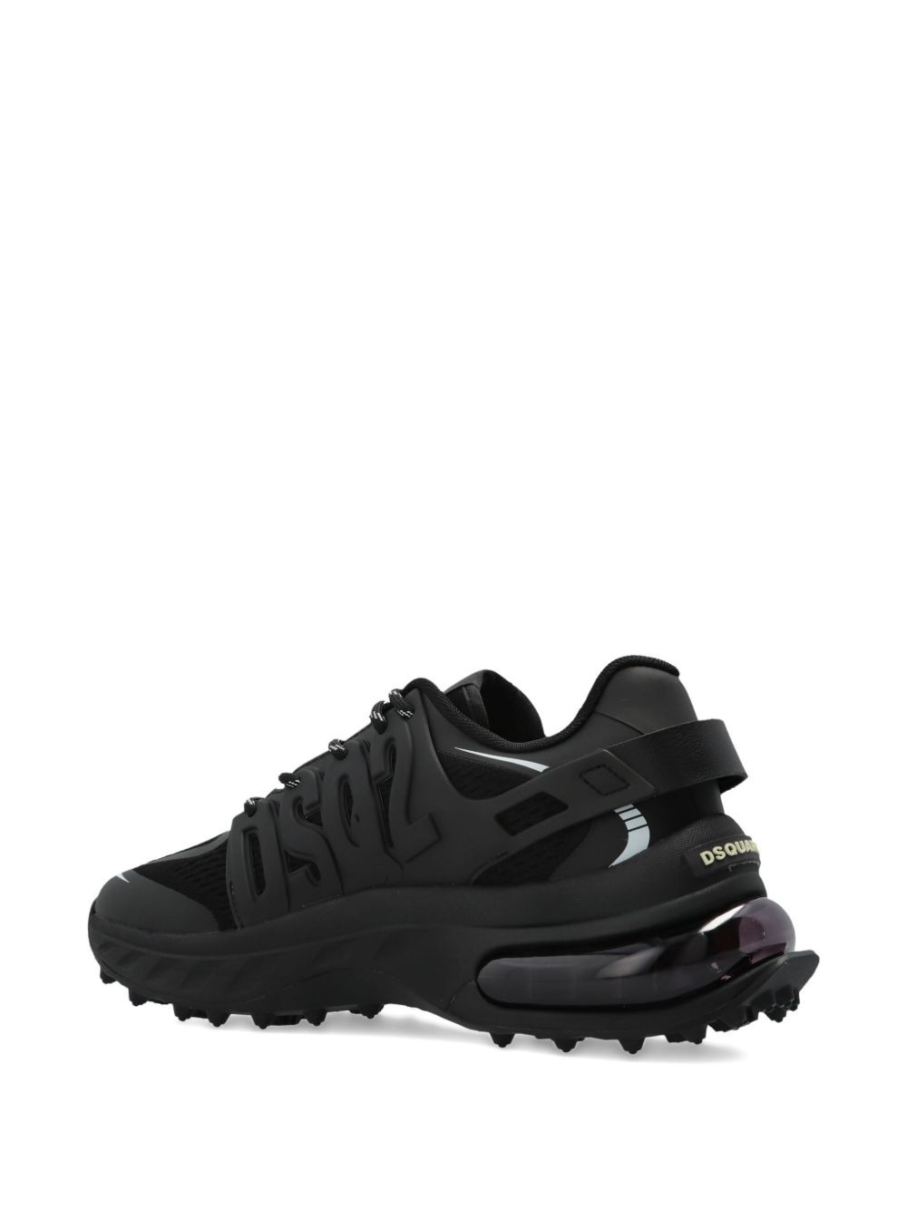 lace-up panelled low-top sneakers - 4