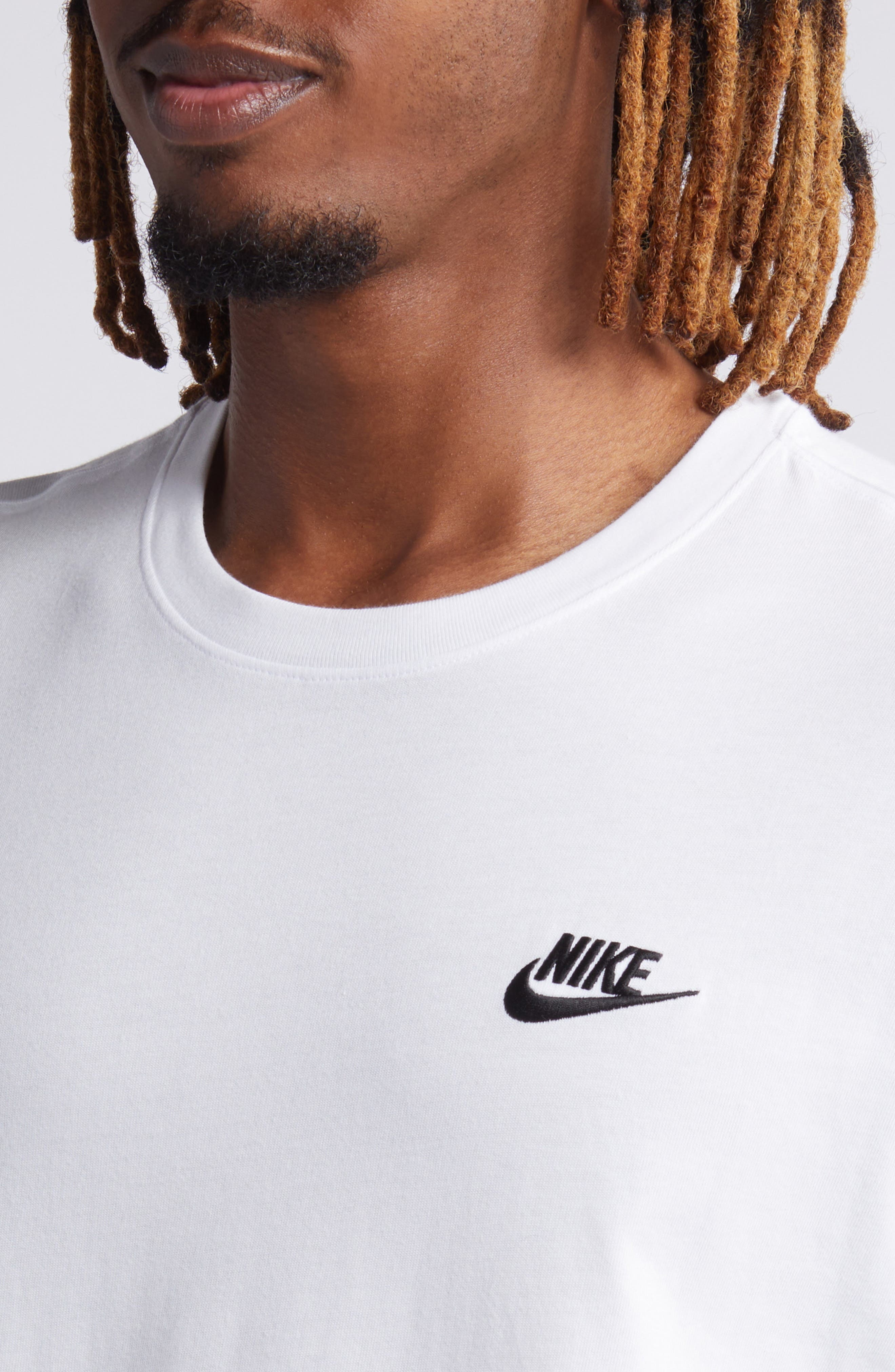 Nike Sportswear Club Crew Neck T-Shirt in White/black at Nordstrom - 4
