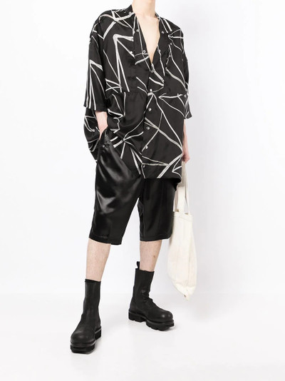 Rick Owens patterned oversized shirt outlook