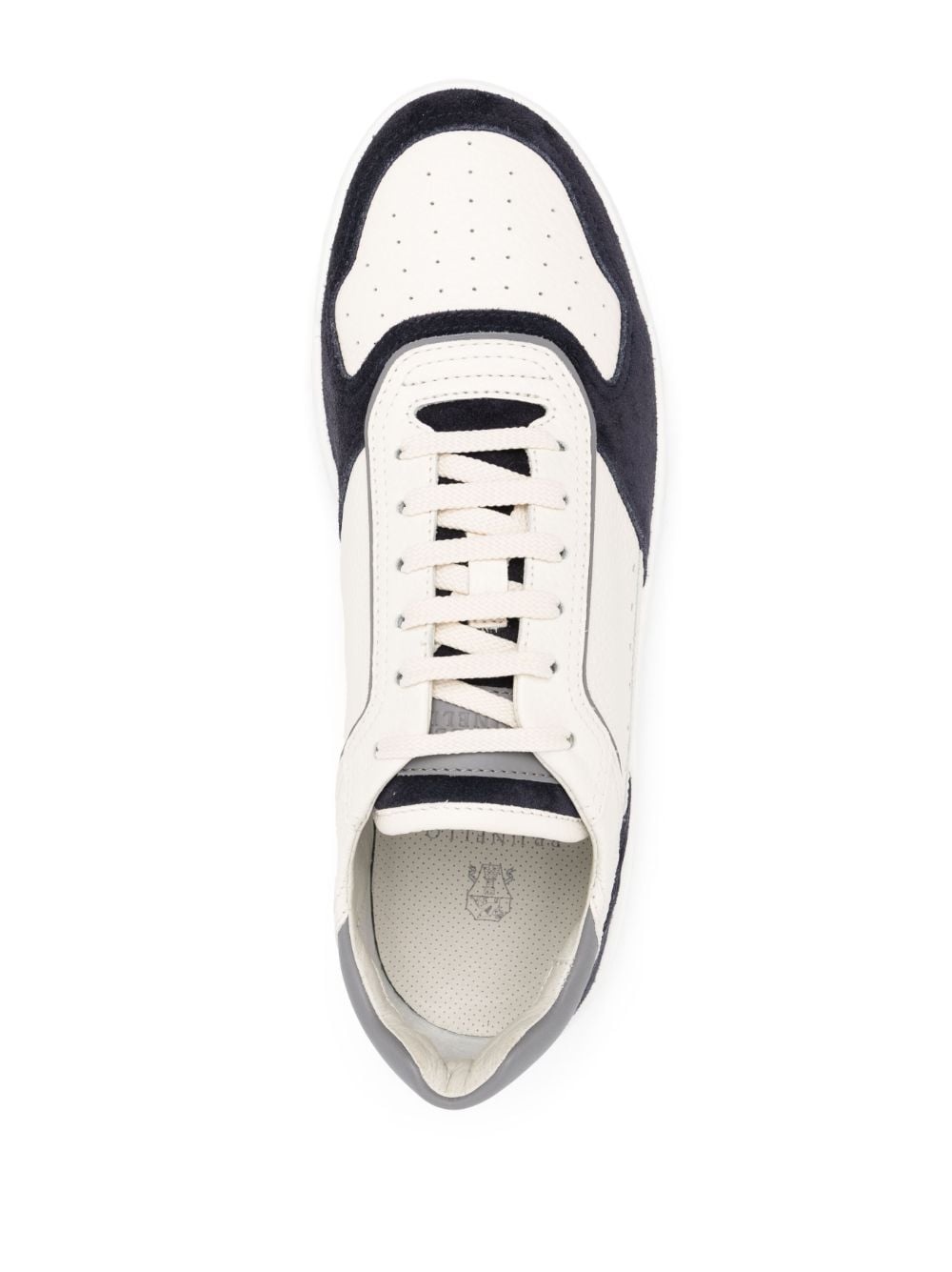 panelled low-top sneakers - 4