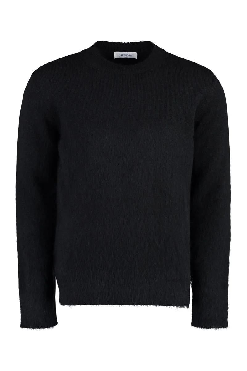 OFF-WHITE MOHAIR BLEND SWEATER - 1
