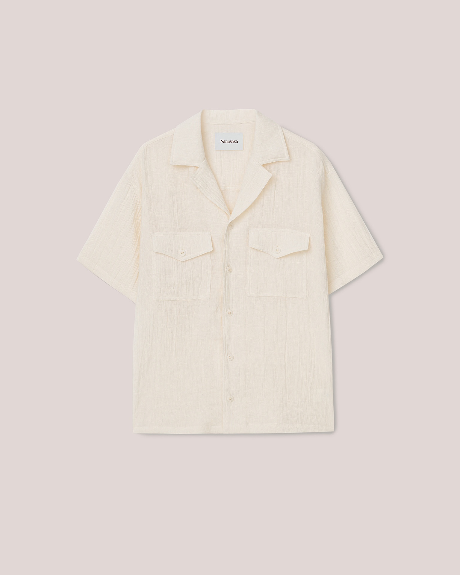 DENIS - Cotton-linen gauze shirt - Creme - 1
