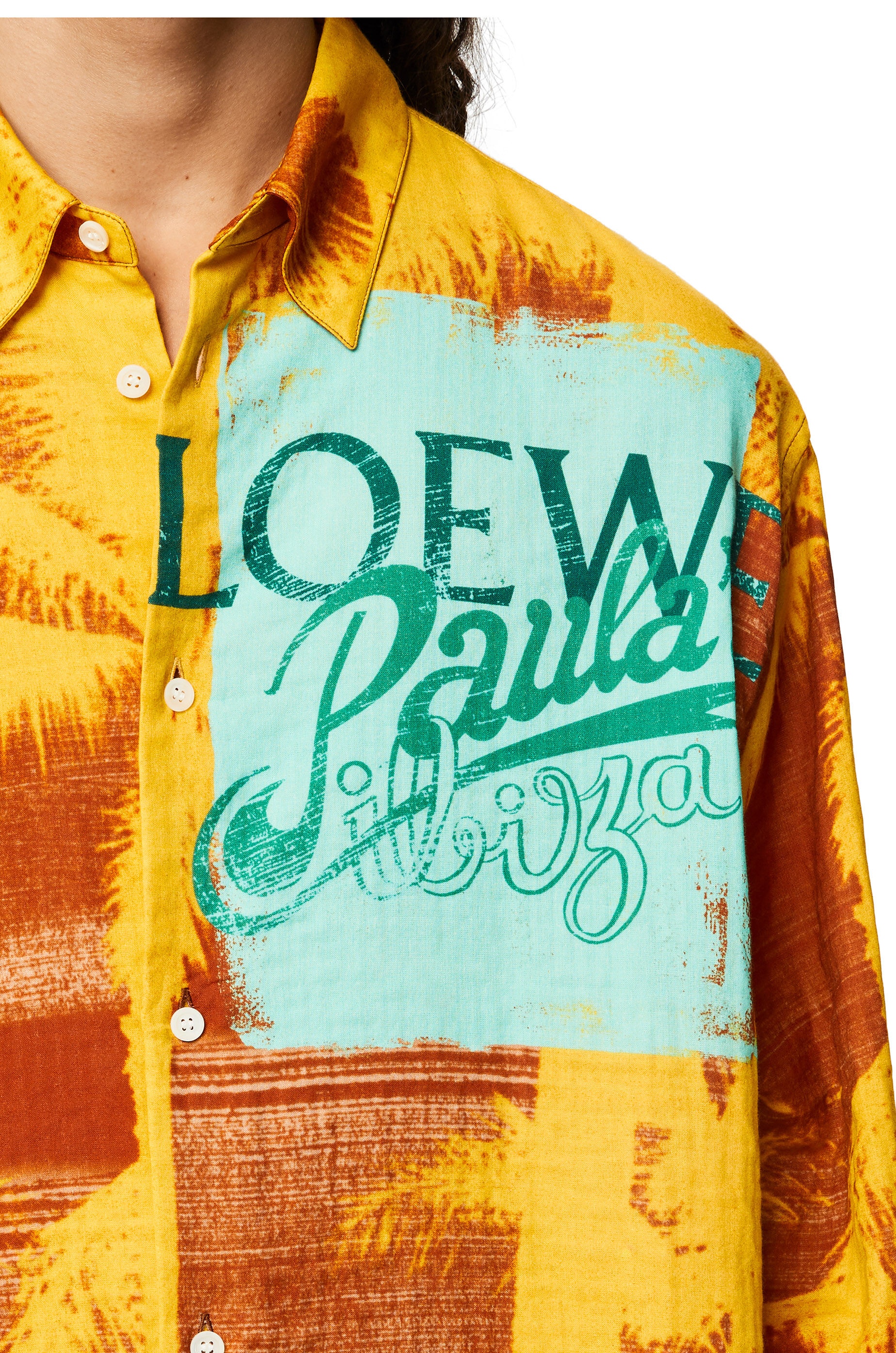 Palm print shirt in cotton - 5
