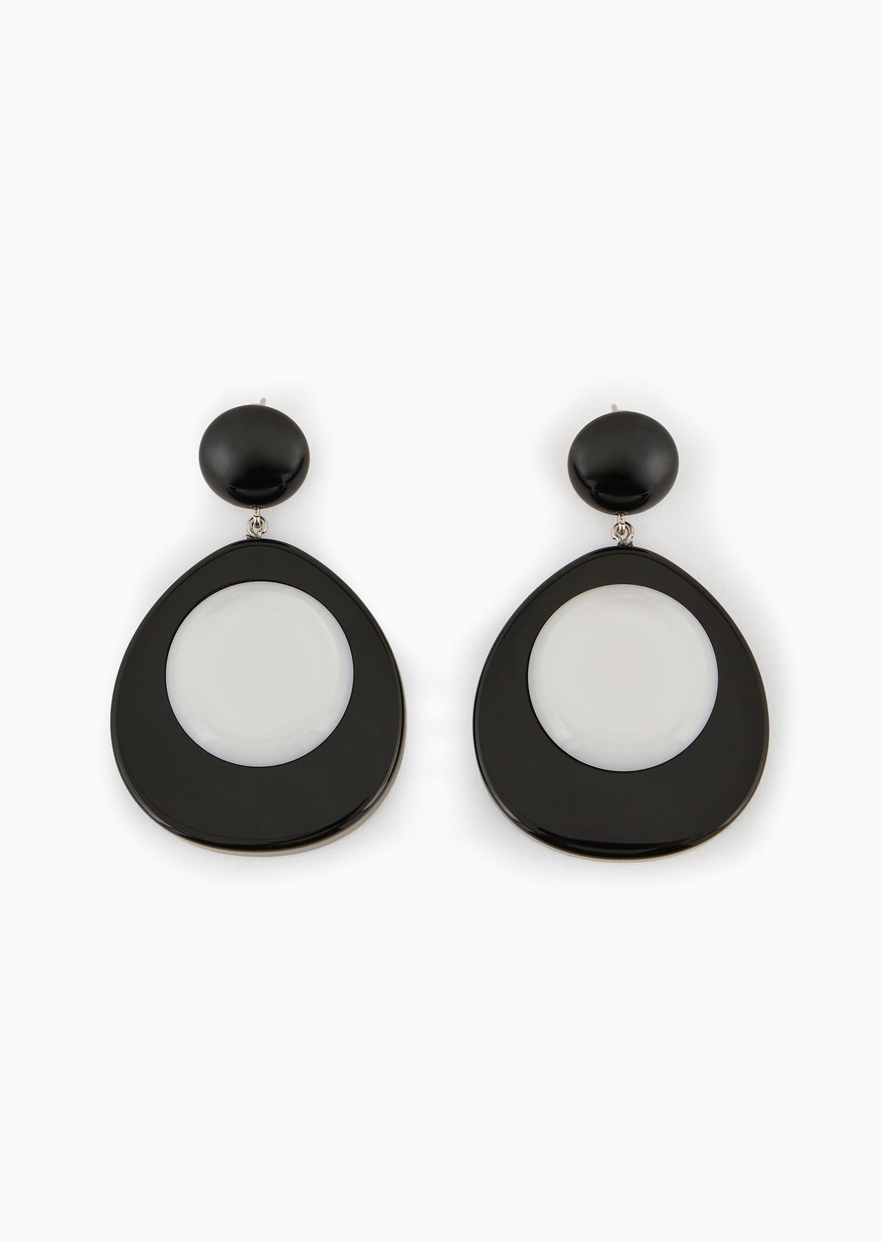 Two-toned pendant earrings - 1