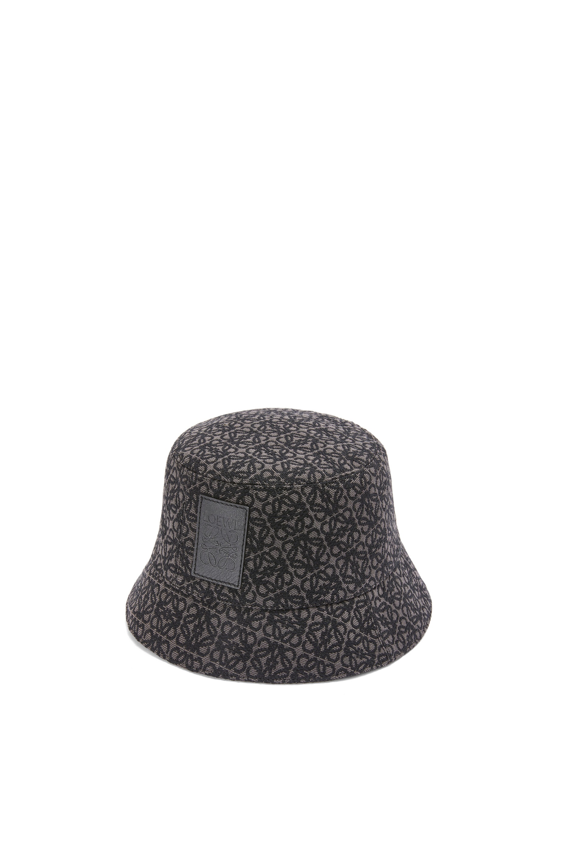 Kaonashi bucket hat in Anagram jacquard and calfskin - 4