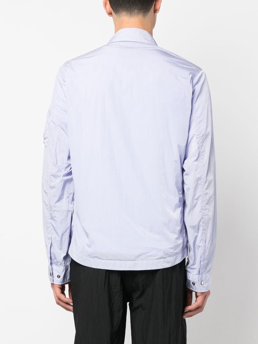 Lens-detail lightweight shirt jacket - 4