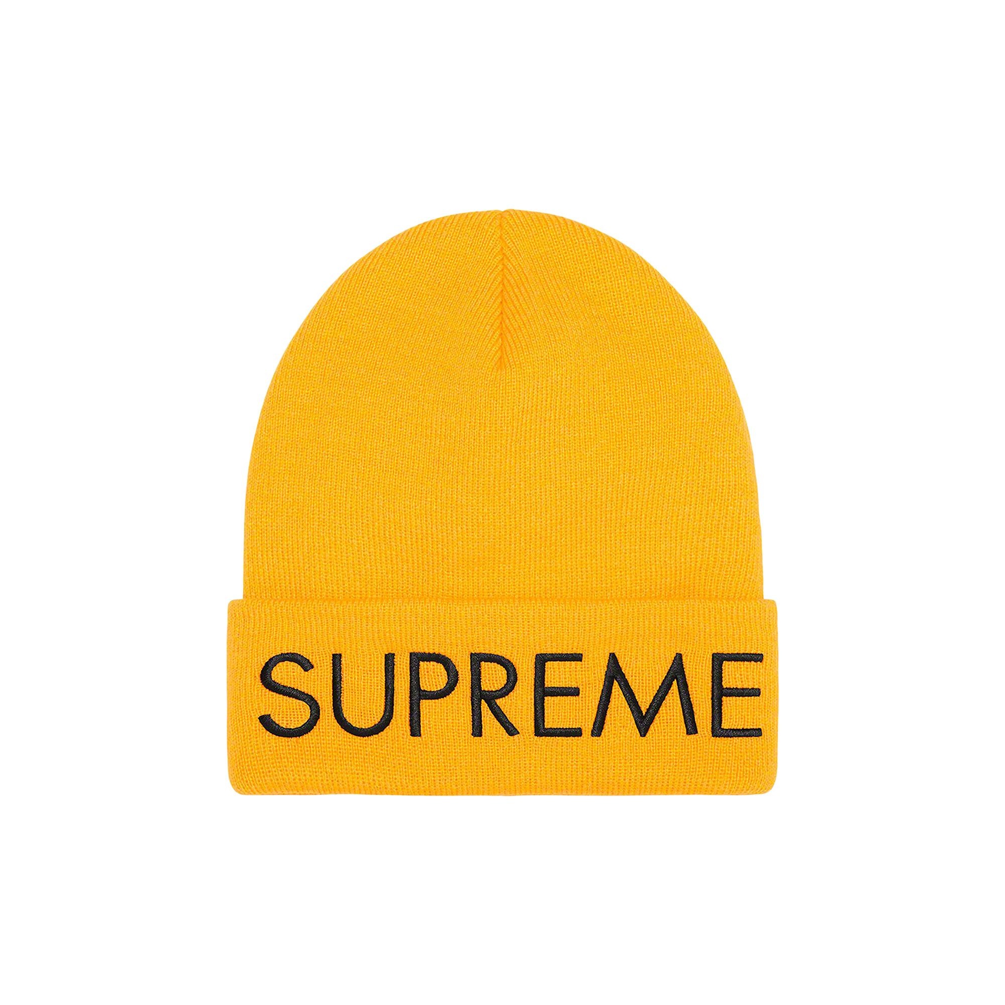 Supreme Capital Beanie 'Bright Gold' - 1