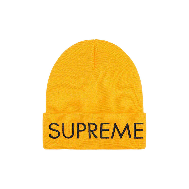 Supreme Capital Beanie 'Bright Gold' - 1