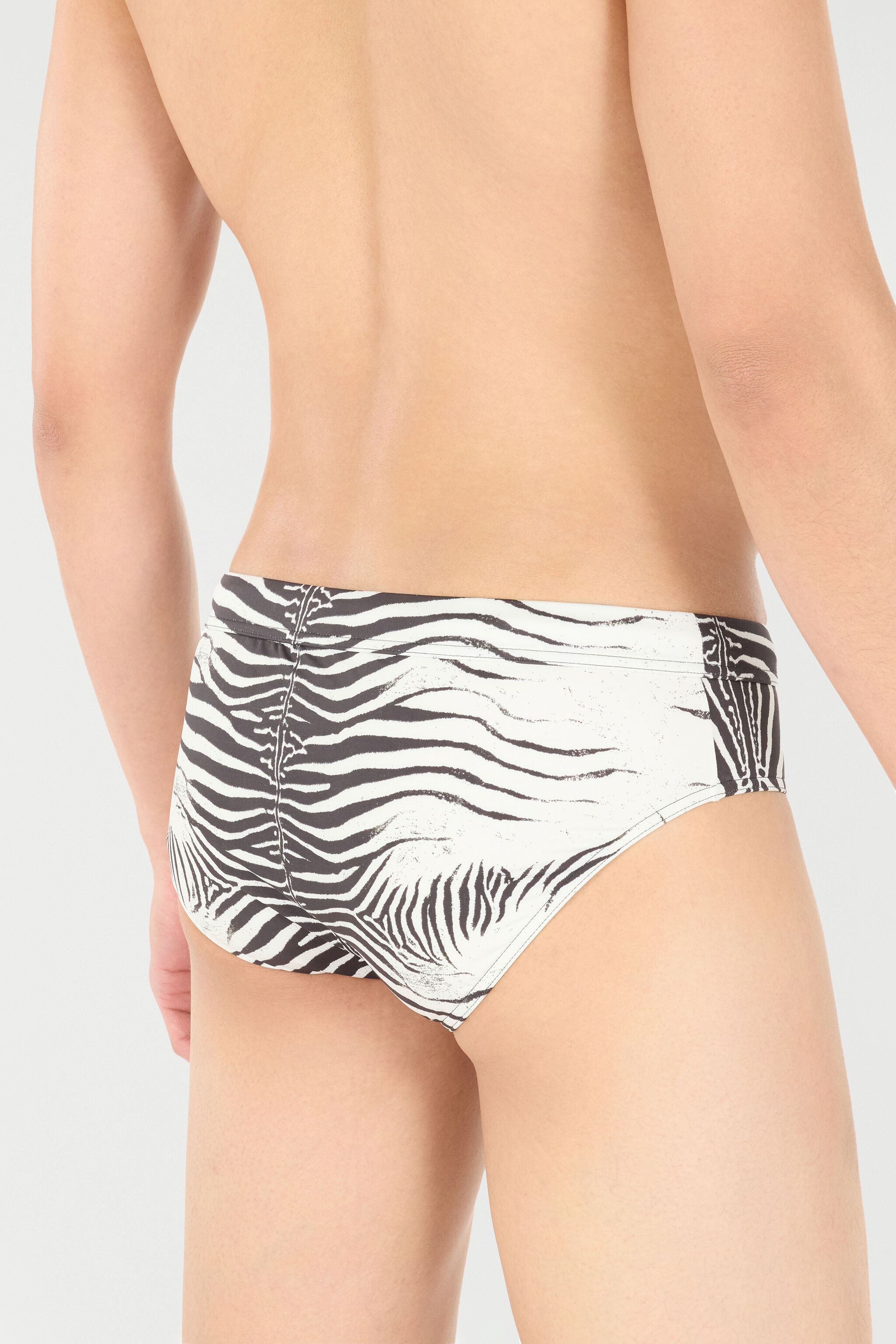 Zebra-Print Swim Briefs - 7