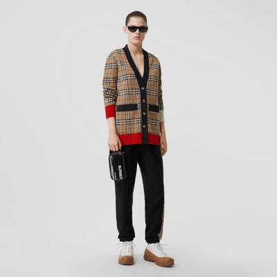 Burberry Vintage Check Merino Wool Blend Jacquard Cardigan outlook