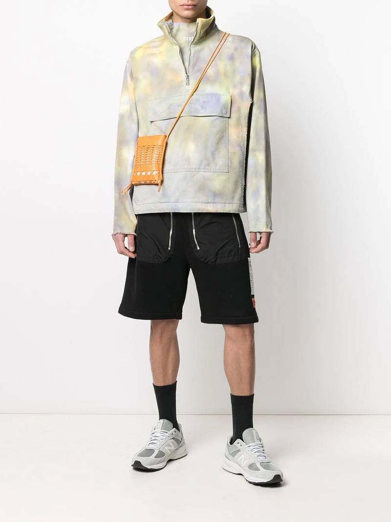 MSGM tie-dye pattern half-zip sweatshirt outlook