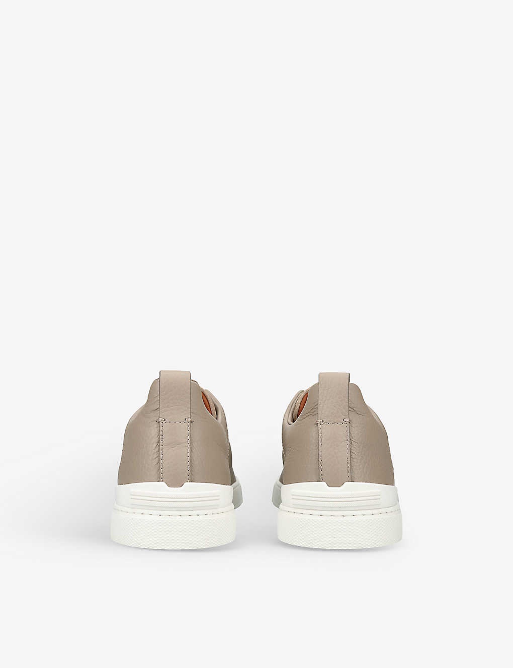 Triple Stitch panelled grained-leather and suede low-top trainers - 4