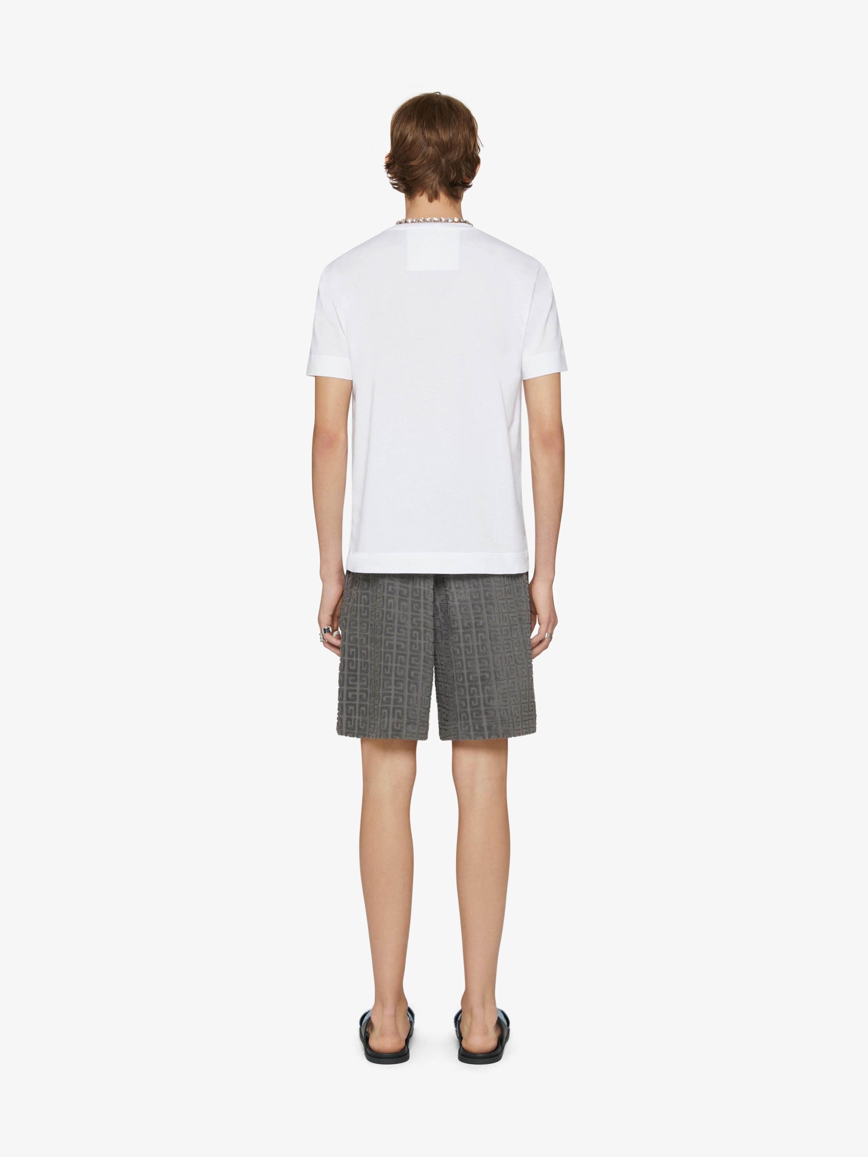 SLIM FIT T-SHIRT IN COTTON WITH GIVENCHY LOGO - 4