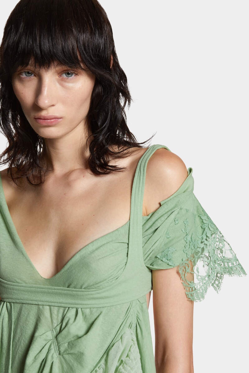 DYED JERSEY DECONSTRUCTED TOP - 5