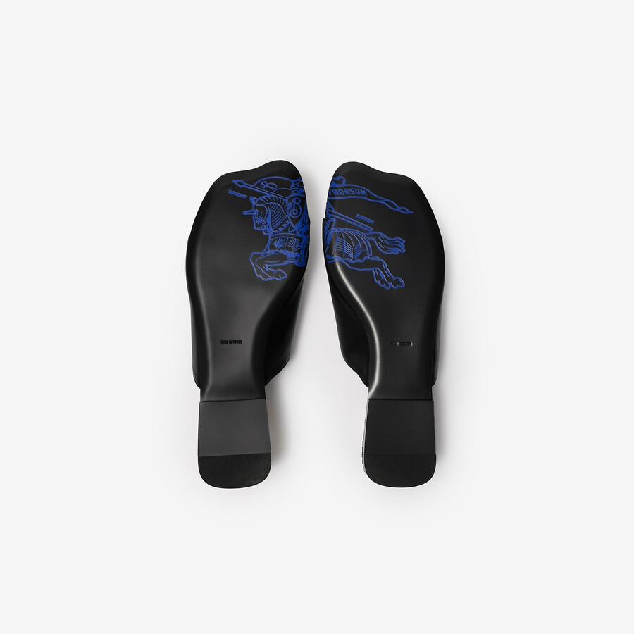 Burberry Leather Duck Slides - 5