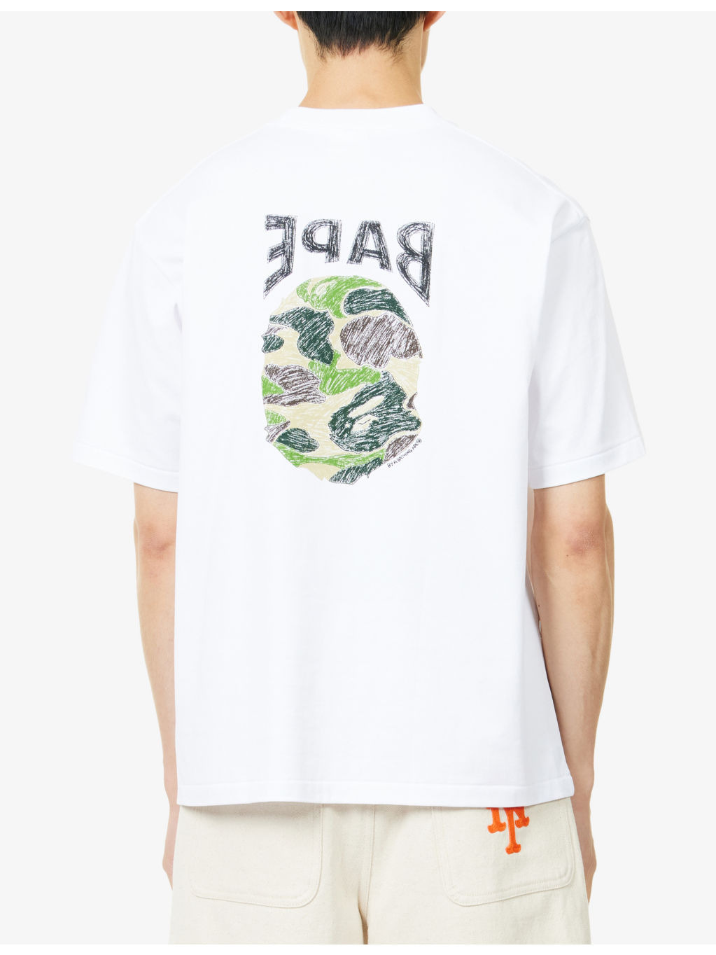 Camo Handdrawn Ape Graphic-Print Cotton T-Shirt - 4
