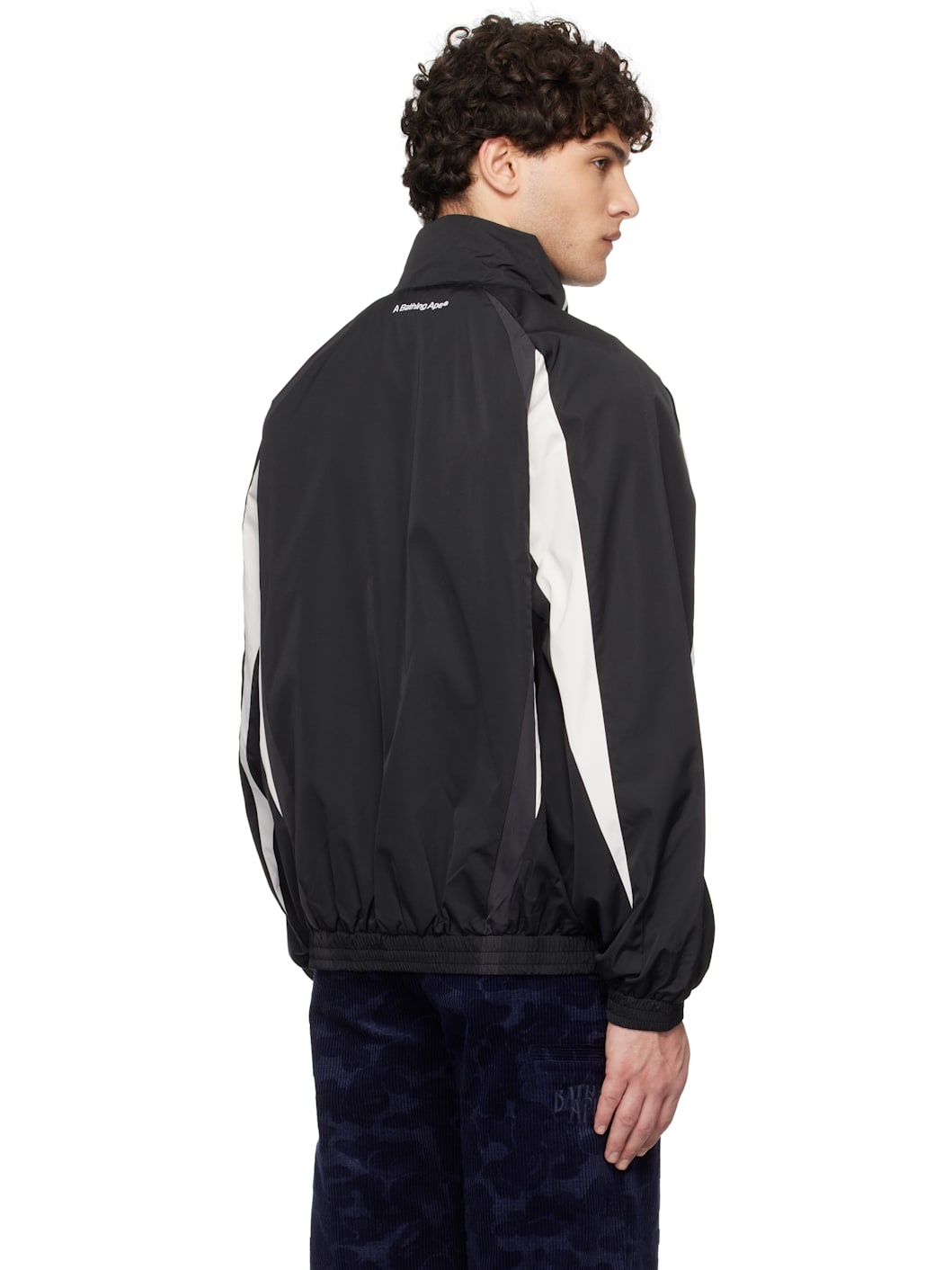 Black 'Bathing Ape' Logo Track Jacket - 3