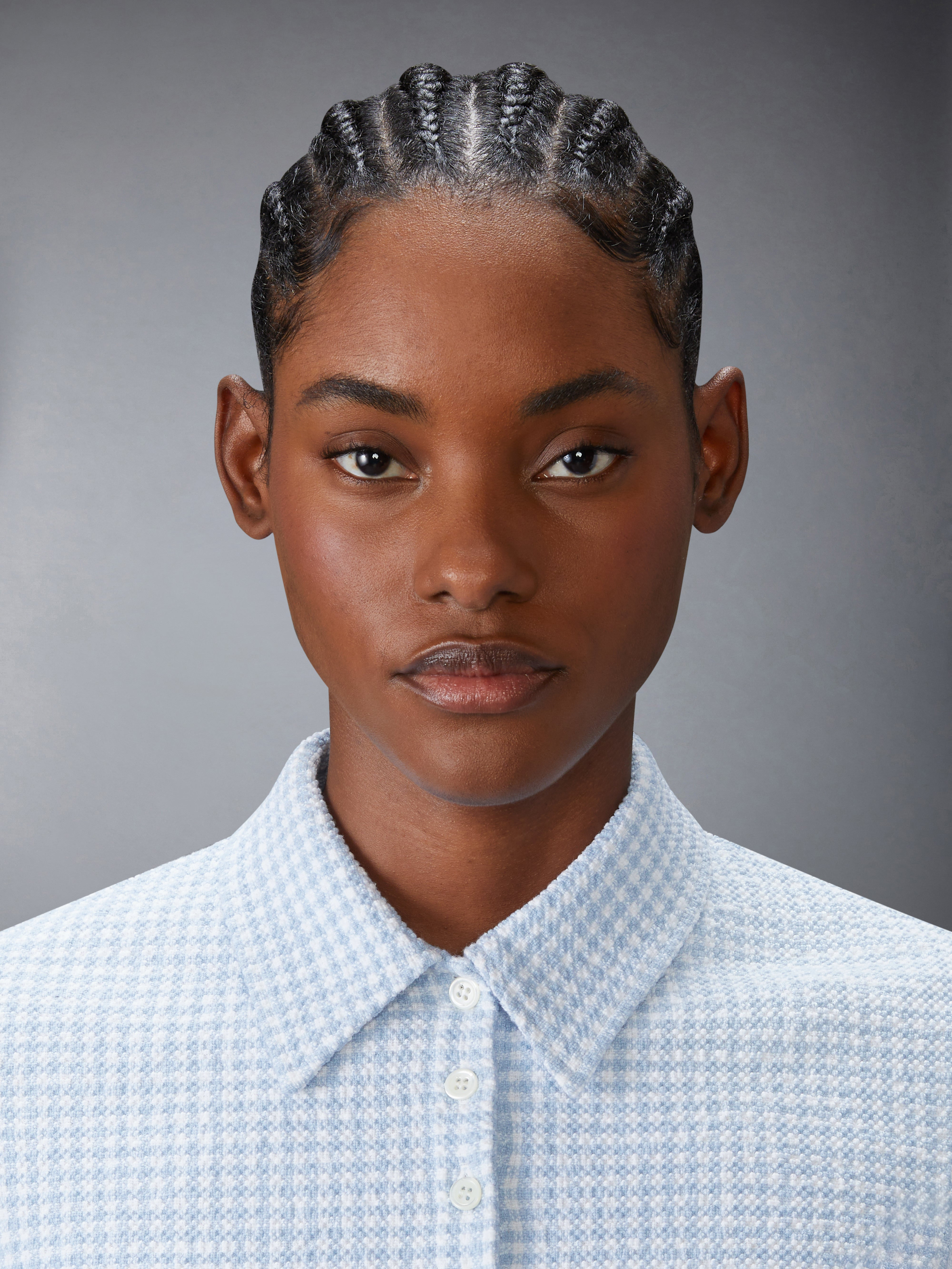GINGHAM COTTON TWEED POLO - 6