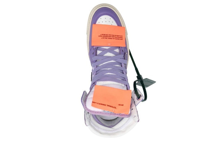 (WMNS) Off-White Off-Court 3.0 Leather High-Top 'Purple White' OWIA112S23LEA0010137 - 4