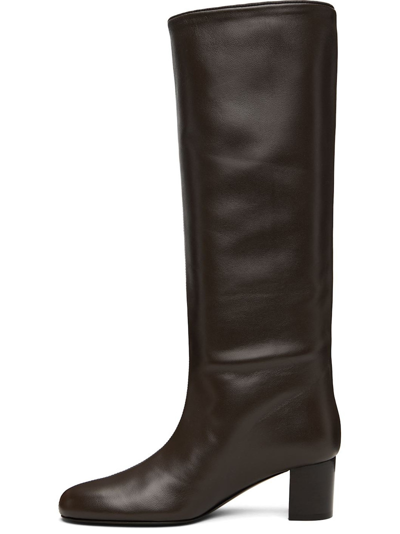 TOTEME Brown Downtown Nappa Knee-High Boots outlook