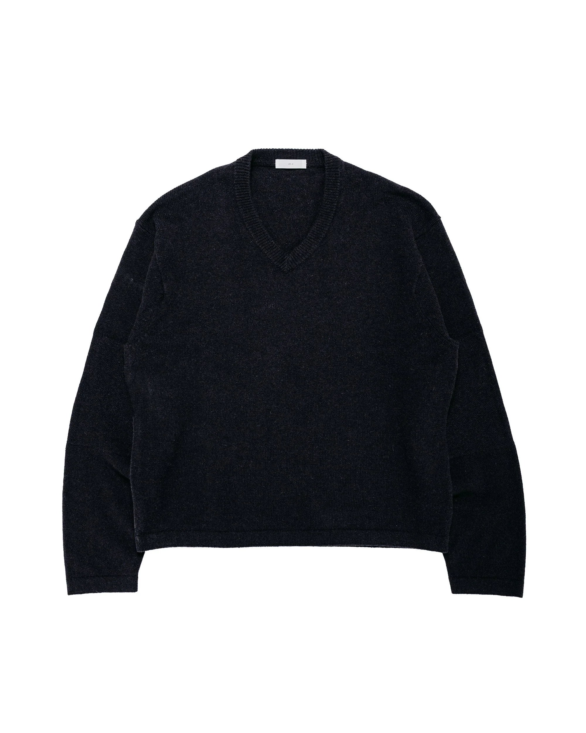Wool V Neck Sweater Deep Navy - 1