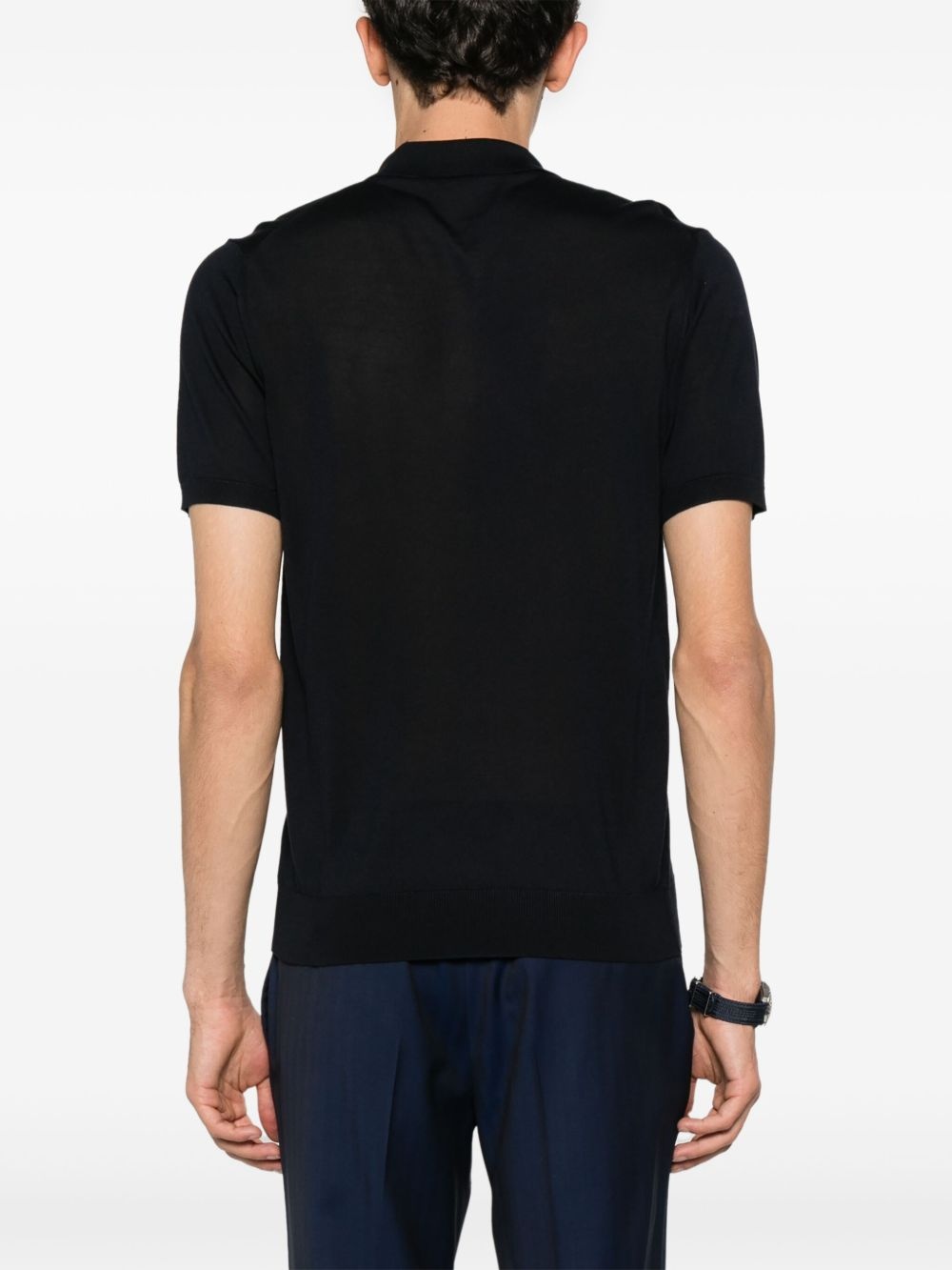 silk polo shirt - 3